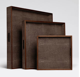 Square shagreen tray by Made Goods.