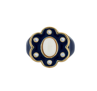 Asha Willow Ring- Navy Size 6