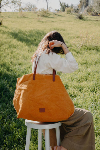 Hana Canvas Boat Bag: Turmeric