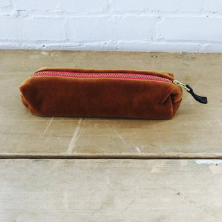 Sienna Velvet Zipper Bag: 12" x 7" Clutch