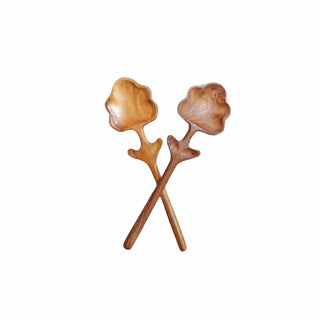 Teak Flower Shaped Spoon