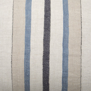 Bruges Stripe Pillow Natural Blue 22"x22"