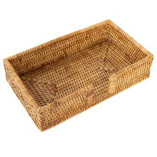 Artifacts Rattan™ Guest Towel/Napkin Holder with Cutout: Honey Brown