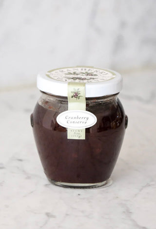 A sweet yet tangy pantry essential, Cranberry Conserve by Bella Cucina is a year round condiment for roasted pork, steak or glazed chicken. Add to mayonnaise for a tart turkey sandwich spread, or bake in our recipe for almond muffins.