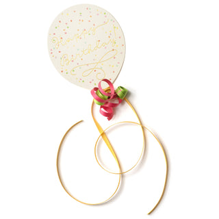  Balloon gift tag with Happy Birthday printed on it.