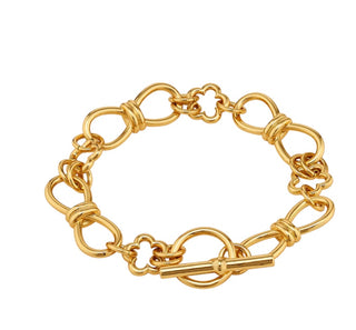 Asha Flower Toggle Bracelet
14K gold dipped Flower Toggle Bracelet. Wear it on its own of layer in with other Asha classics. 7.5” length
