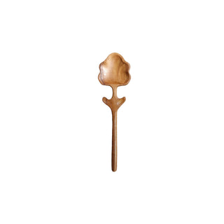 Teak Flower Shaped Spoon by The Artisan and Company. 