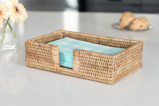 Artifacts Rattan™ Guest Towel/Napkin Holder with Cutout: Honey Brown