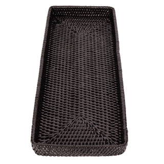 Artifacts Rattan Rectangular Vanity Tray: Tudor Black