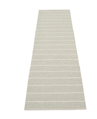  Plastic rug by Pappelina for indoor and outdoor use, made in Sweden. Made of Swedish manufactured, certified y free PVC ribbon, woven on traditional looms using wooden shuttles. Very practical and easy-to-care-for, hand or machine wash at low temperature 30°C/85F, no spin.

