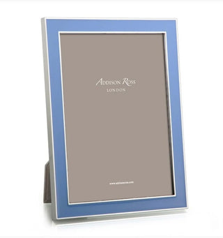 4x6 Periwinkle and silver enamel trim photo frame