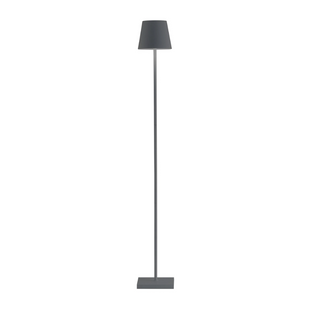 Dark Grey Cordless Zafferano Floor Lamp with shade in dark gray