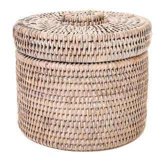 Artifacts Rattan™ Round Single Tissue Roll Box: Honey Brown