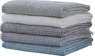 Waffle Weave Recycled Cotton Throw 51" x 67": Sky Blue