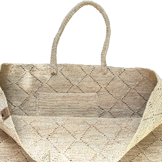 Maria XXL Tote Beach Bag, Handmade Raffia