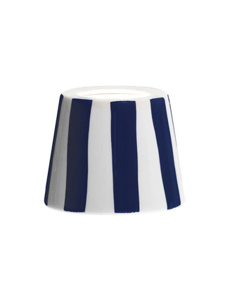 Navy and white striped ceramic shade to use over Poldina pro lamp