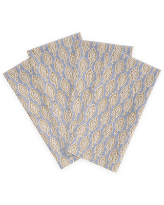 Malabar Sahara Napkins by Walter G. Buti motif printed cotton napkins in neutral tones- set of 4.