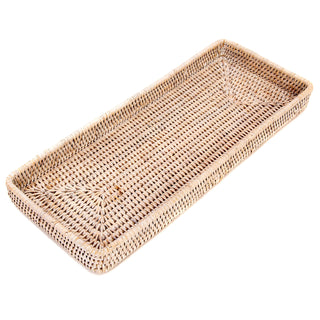 Artifacts Rattan Rectangular Vanity Tray: Tudor Black