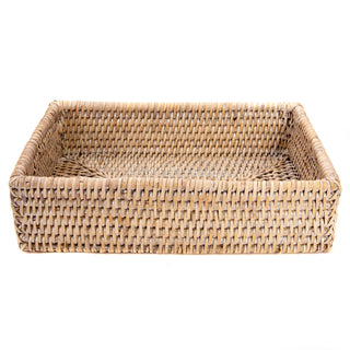 Artifacts Rattan Guest Towel - Rectangular Napkin Holder: Honey Brown