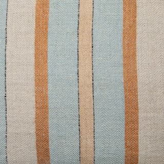 Bruges Stripe Pillow Blue Chestnut 22"x22"