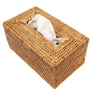 rectangular rattan tissue box cover by Artifacts.