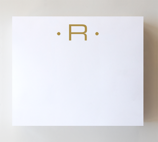 Initial Notepad - Large Gold Foil Initials
