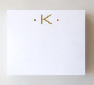 Initial Notepad - Large Gold Foil Initials