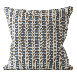 Walter G Rambagh Tobacco printed woven linen pillow  50x50.