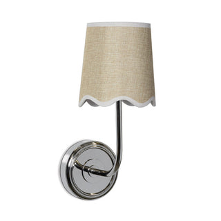 Single sconce with woven shade