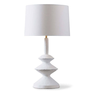 Multi curve bottom lamp with white shade