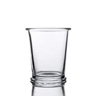 Clear glass with ring around rim and base by Bomshbee 