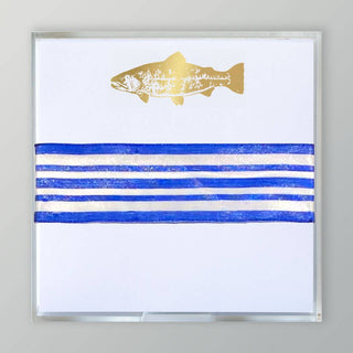 Notepad 5.5”x5.5” with a fish printed in  top center of the pad