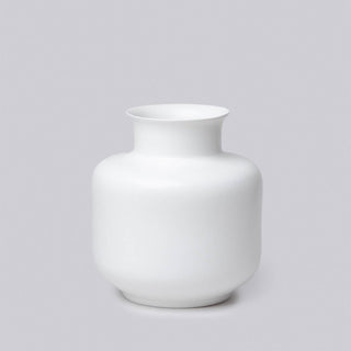 Large Semi-Matte Black and White Monk Vases