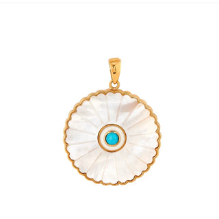 Asha Sunflower Pendant Mop/Turquoise