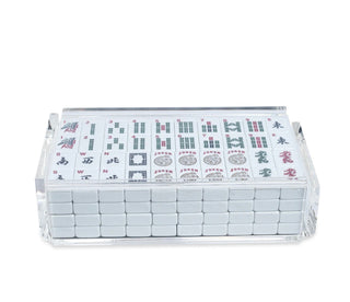 El Mahjong Set  Rack w Tiles plus 4 racks/pushers